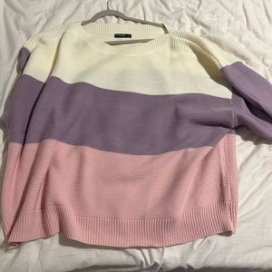 Color block sweater